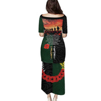 New Zealand and Australia ANZAC Day Family Matching Puletasi and Hawaiian Shirt Lest We Forget Indigenous and Maori Pattern LT03 - Polynesian Pride