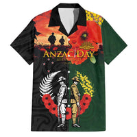 New Zealand and Australia ANZAC Day Family Matching Short Sleeve Bodycon Dress and Hawaiian Shirt Lest We Forget Indigenous and Maori Pattern