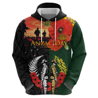 New Zealand and Australia ANZAC Day Hoodie Lest We Forget Indigenous and Maori Pattern LT03 - Polynesian Pride