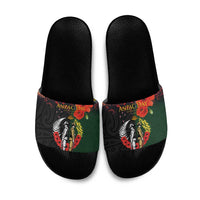 New Zealand and Australia ANZAC Day Slide Sandals Lest We Forget Indigenous and Maori Pattern LT03 Multicolor - Polynesian Pride