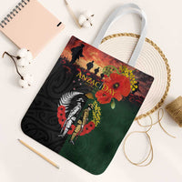 New Zealand and Australia ANZAC Day Tote Bag Lest We Forget Indigenous and Maori Pattern