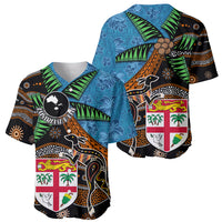Fiji and Australia Baseball Jersey Fijian and Aboriginal mix Culture