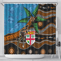 Fiji and Australia Shower Curtain Fijian and Aboriginal mix Culture
