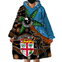 Fiji and Australia Wearable Blanket Hoodie Fijian and Aboriginal mix Culture
