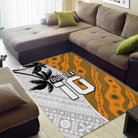 Custom Fiji and Australia Rugby Area Rug Tapa Mix Aboriginal Pattern Half Style LT03 - Polynesian Pride