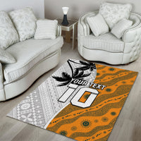 Custom Fiji and Australia Rugby Area Rug Tapa Mix Aboriginal Pattern Half Style LT03 - Polynesian Pride