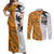 Custom Fiji and Australia Rugby Couples Matching Off Shoulder Maxi Dress and Long Sleeve Button Shirt Tapa Mix Aboriginal Pattern Half Style