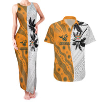 Custom Fiji and Australia Rugby Couples Matching Tank Maxi Dress and Hawaiian Shirt Tapa Mix Aboriginal Pattern Half Style