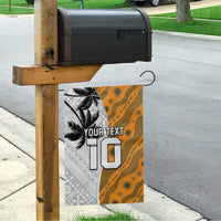 Custom Fiji and Australia Rugby Garden Flag Tapa Mix Aboriginal Pattern Half Style