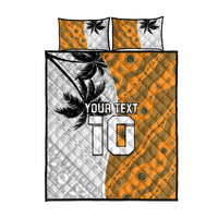 Custom Fiji and Australia Rugby Quilt Bed Set Tapa Mix Aboriginal Pattern Half Style LT03 - Polynesian Pride