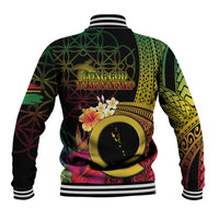 Vanuatu Independence Day Baseball Jacket Sand Drawing Melanesian Vibes