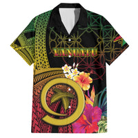 Vanuatu Independence Day Family Matching Tank Maxi Dress and Hawaiian Shirt Sand Drawing Melanesian Vibes