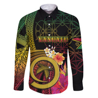 Vanuatu Independence Day Family Matching Tank Maxi Dress and Hawaiian Shirt Sand Drawing Melanesian Vibes