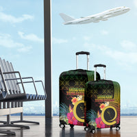 Vanuatu Independence Day Luggage Cover Sand Drawing Melanesian Vibes LT03 - Polynesian Pride