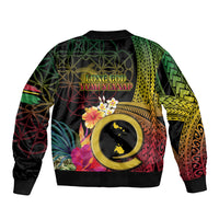 Vanuatu Shefa Day Bomber Jacket Sand Drawing Melanesian