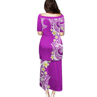 Aloha Polynesian Plumeria Flower Puletasi Purple Color LT03 - Polynesian Pride