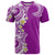 Aloha Polynesian Plumeria Flower T Shirt Purple Color
