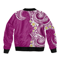Aloha Polynesian Plumeria Flower Bomber Jacket Pink Color LT03 - Polynesian Pride
