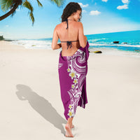 Aloha Polynesian Plumeria Flower Sarong Pink Color