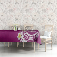 Aloha Polynesian Plumeria Flower Tablecloth Pink Color