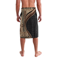 Samoa Siapo Motif and Tapa Pattern Half Style Lavalava Beige Color