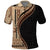 Samoa Siapo Motif and Tapa Pattern Half Style Polo Shirt Beige Color