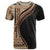 Samoa Siapo Motif and Tapa Pattern Half Style T Shirt Beige Color