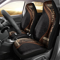 Samoa Siapo Motif and Tapa Pattern Half Style Car Seat Cover Black Color