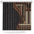 Samoa Siapo Motif and Tapa Pattern Half Style Shower Curtain Black Color