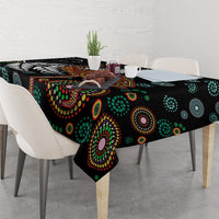 New Zealand Fern and Australia Emu Tablecloth Aboriginal Mix Maori Pattern