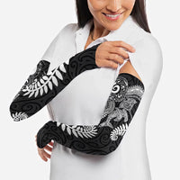 Aotearoa Maori Sea Animals Tribal Arm Sleeves Manta Ray and Shark Moko Pattern Black Color