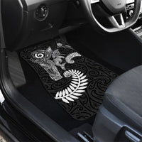Aotearoa Maori Sea Animals Tribal Car Mats Manta Ray and Shark Moko Pattern Black Color