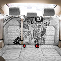 Aotearoa Maori Sea Animals Tribal Back Car Seat Cover Manta Ray and Shark Moko Pattern White Color