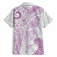 Aotearoa Maori Sea Animals Tribal Hawaiian Shirt Manta Ray and Shark Moko Pattern Pink Color LT03 - Polynesian Pride