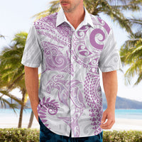 Aotearoa Maori Sea Animals Tribal Hawaiian Shirt Manta Ray and Shark Moko Pattern Pink Color LT03 - Polynesian Pride