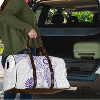 Aotearoa Maori Sea Animals Tribal Travel Bag Manta Ray and Shark Moko Pattern Purple Color
