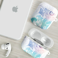 Aotearoa Maori Sea Animals Tribal AirPods Case Manta Ray and Shark Moko Pattern Sweet Pastel