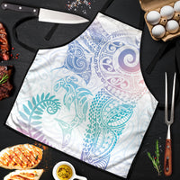 Aotearoa Maori Sea Animals Tribal Apron Manta Ray and Shark Moko Pattern Sweet Pastel