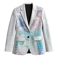 Aotearoa Maori Sea Animals Tribal Blazer Manta Ray and Shark Moko Pattern Sweet Pastel