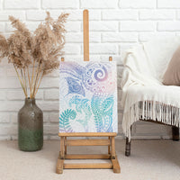 Aotearoa Maori Sea Animals Tribal Canvas Wall Art Manta Ray and Shark Moko Pattern Sweet Pastel