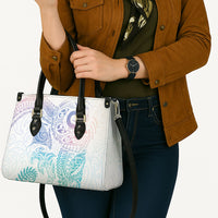 Aotearoa Maori Sea Animals Tribal Leather Bag Manta Ray and Shark Moko Pattern Sweet Pastel