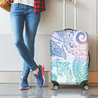 Aotearoa Maori Sea Animals Tribal Luggage Cover Manta Ray and Shark Moko Pattern Sweet Pastel