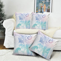 Aotearoa Maori Sea Animals Tribal Pillow Cover Manta Ray and Shark Moko Pattern Sweet Pastel