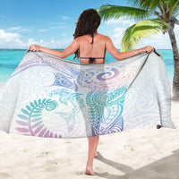Aotearoa Maori Sea Animals Tribal Sarong Manta Ray and Shark Moko Pattern Sweet Pastel