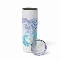 Aotearoa Maori Sea Animals Tribal Skinny Tumbler Manta Ray and Shark Moko Pattern Sweet Pastel