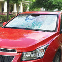 Hawaiian Manta Ray Tribal Auto Sun Shade Polynesian Art Motifs Sweet Pastel