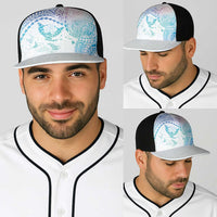 Hawaiian Manta Ray Tribal Baseball Net Cap Polynesian Art Motifs Sweet Pastel