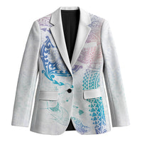 Hawaiian Manta Ray Tribal Blazer Polynesian Art Motifs Sweet Pastel