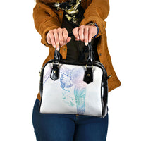 Hawaiian Manta Ray Tribal Shoulder Handbag Polynesian Art Motifs Sweet Pastel