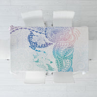 Hawaiian Manta Ray Tribal Tablecloth Polynesian Art Motifs Sweet Pastel